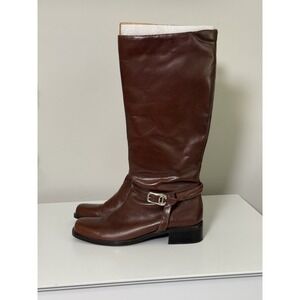 Vintage‎ Etienne Aigner Brown Wispy Leather Equestrian Riding Boots Sz 9M